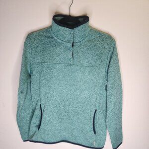 Eddie Bauer Blue 1/4-Button Pullover - Size M